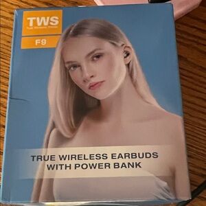 TWS Black True Wireless Earbuds with Power Bank